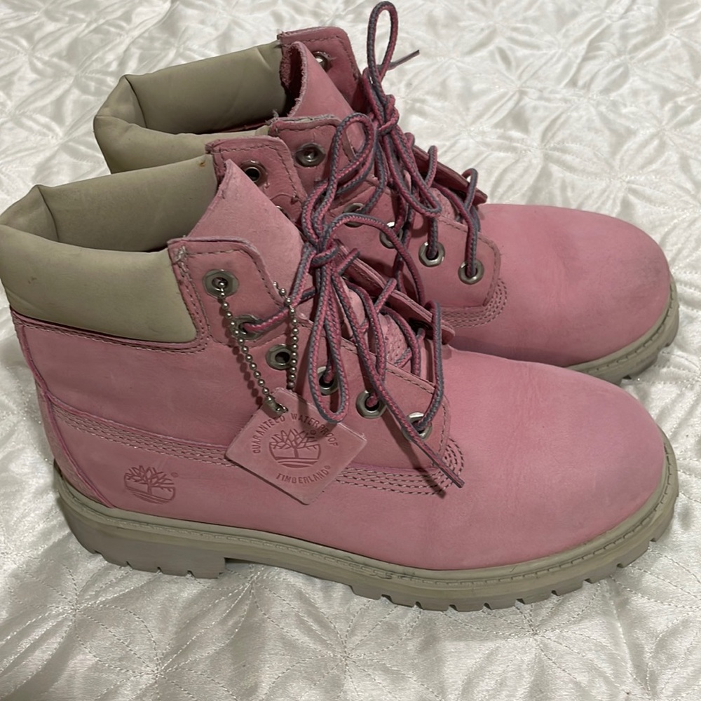 Pink Timberland boots size 2